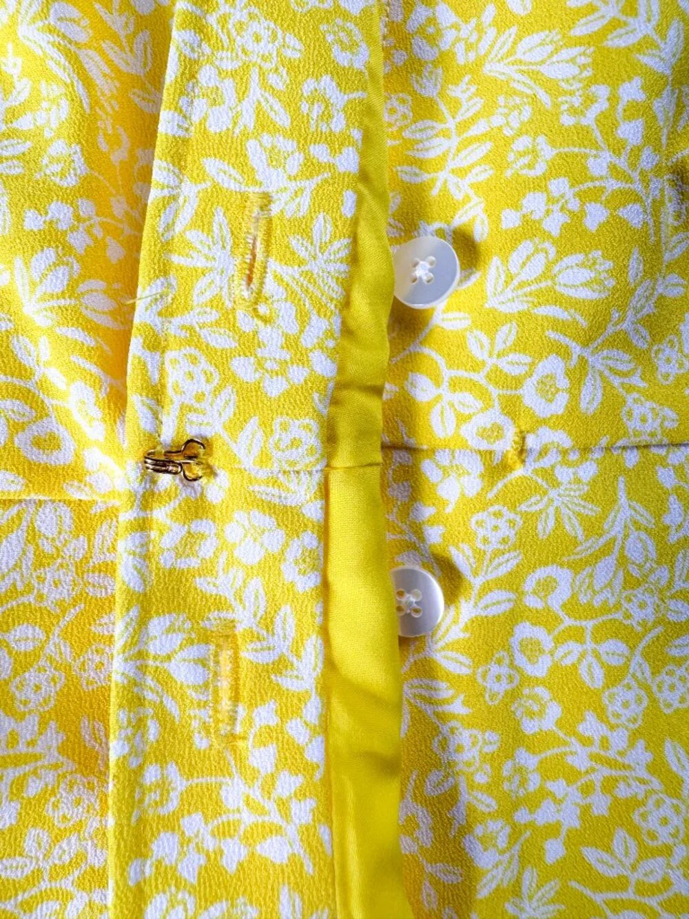 Draper James Bonnie Mini Dress Yellow Ditsy Floral Pattern Women's‎ Size 6